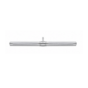 Eyries™ 15-Inch Revolving Straight Bar with knurled aluminum grips and rotating cable attachment point