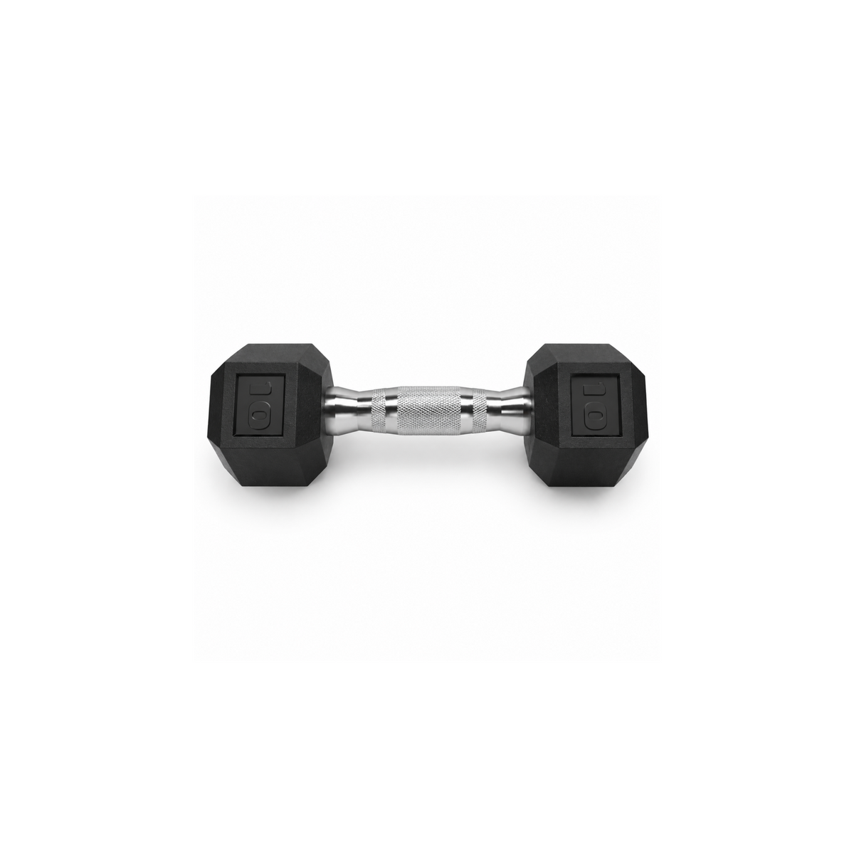 IRONBAY 10 lb hex dumbbell with chrome-plated knurled steel handle