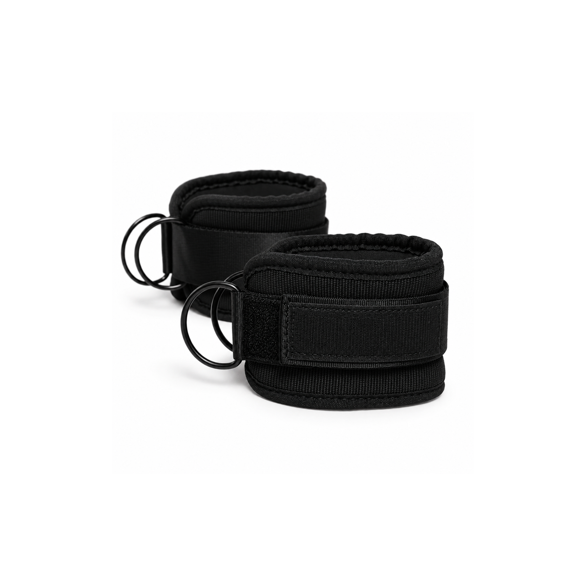 IRONBAY Cable Machine Ankle Strap with padded neoprene cuff and dual metal D-rings